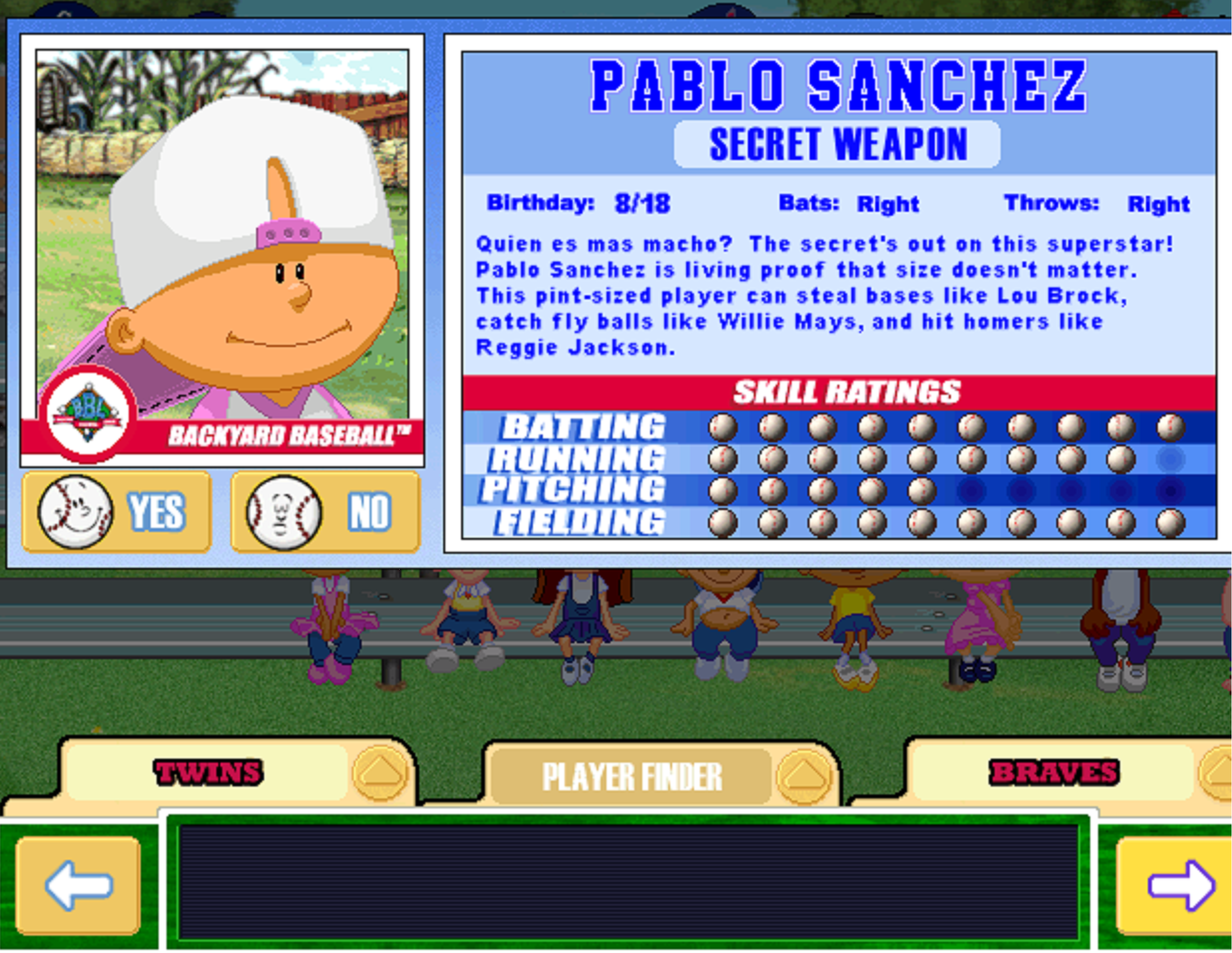 Backyard Baseball screenshots