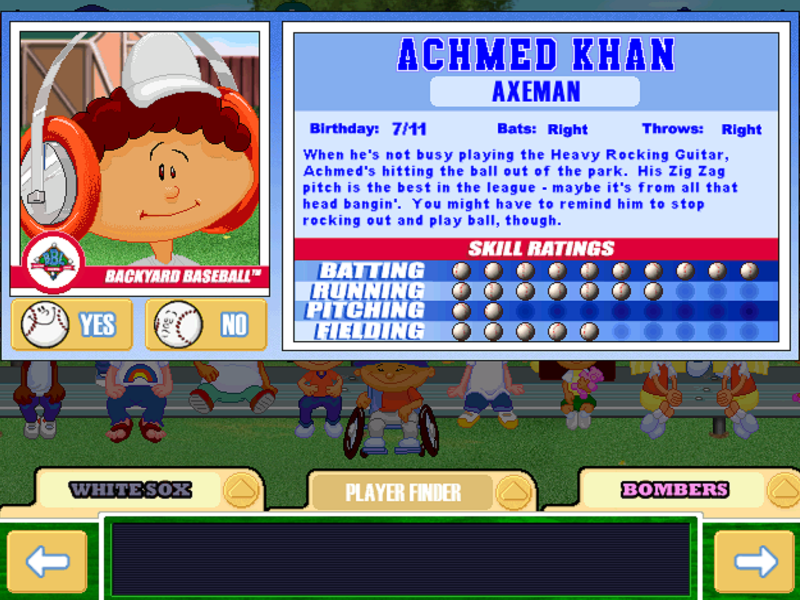 Backyard Baseball screenshots