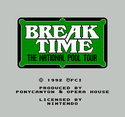 Break Time: The National Pool Tour