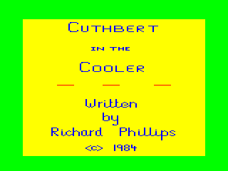 Cuthbert in the Cooler