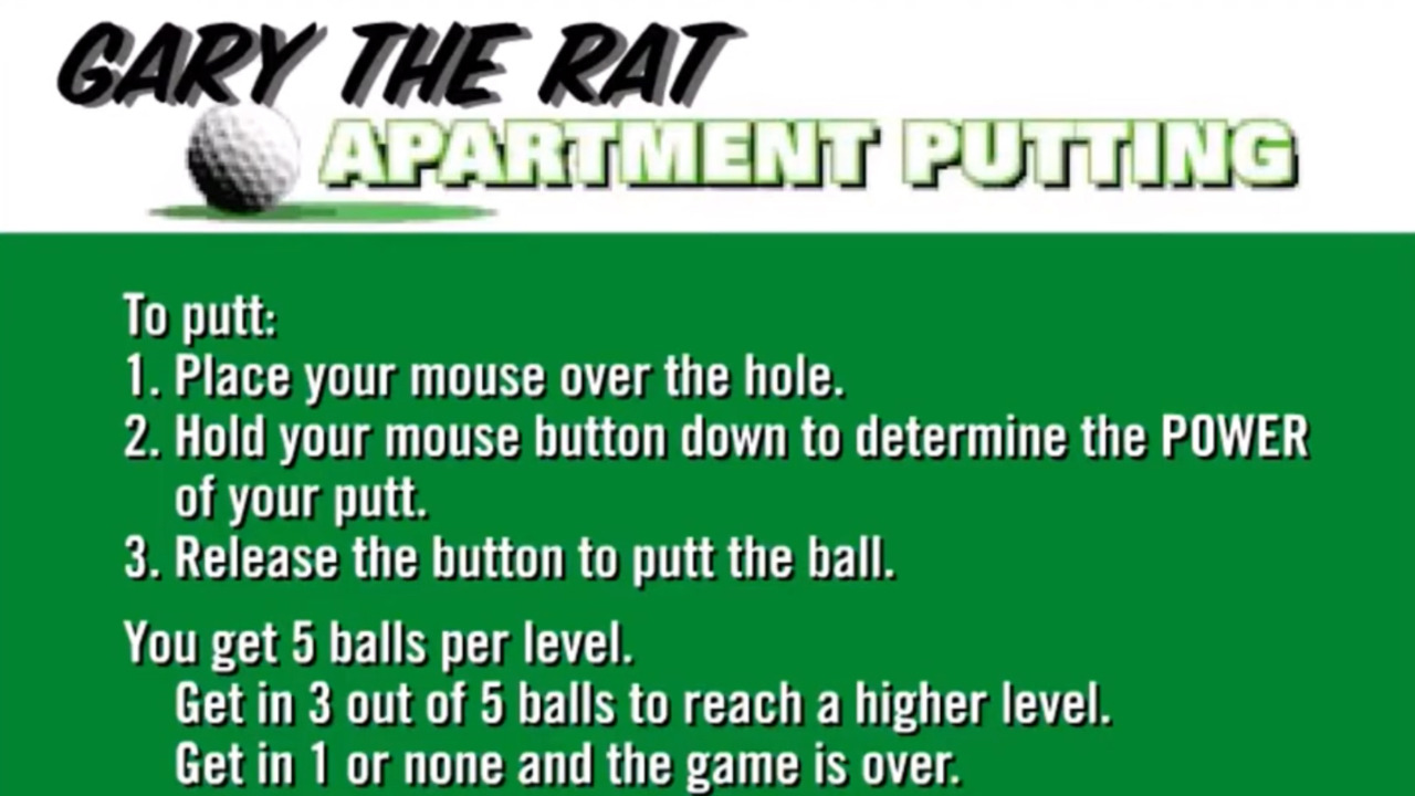 Gary the Rat: Apartment Putting