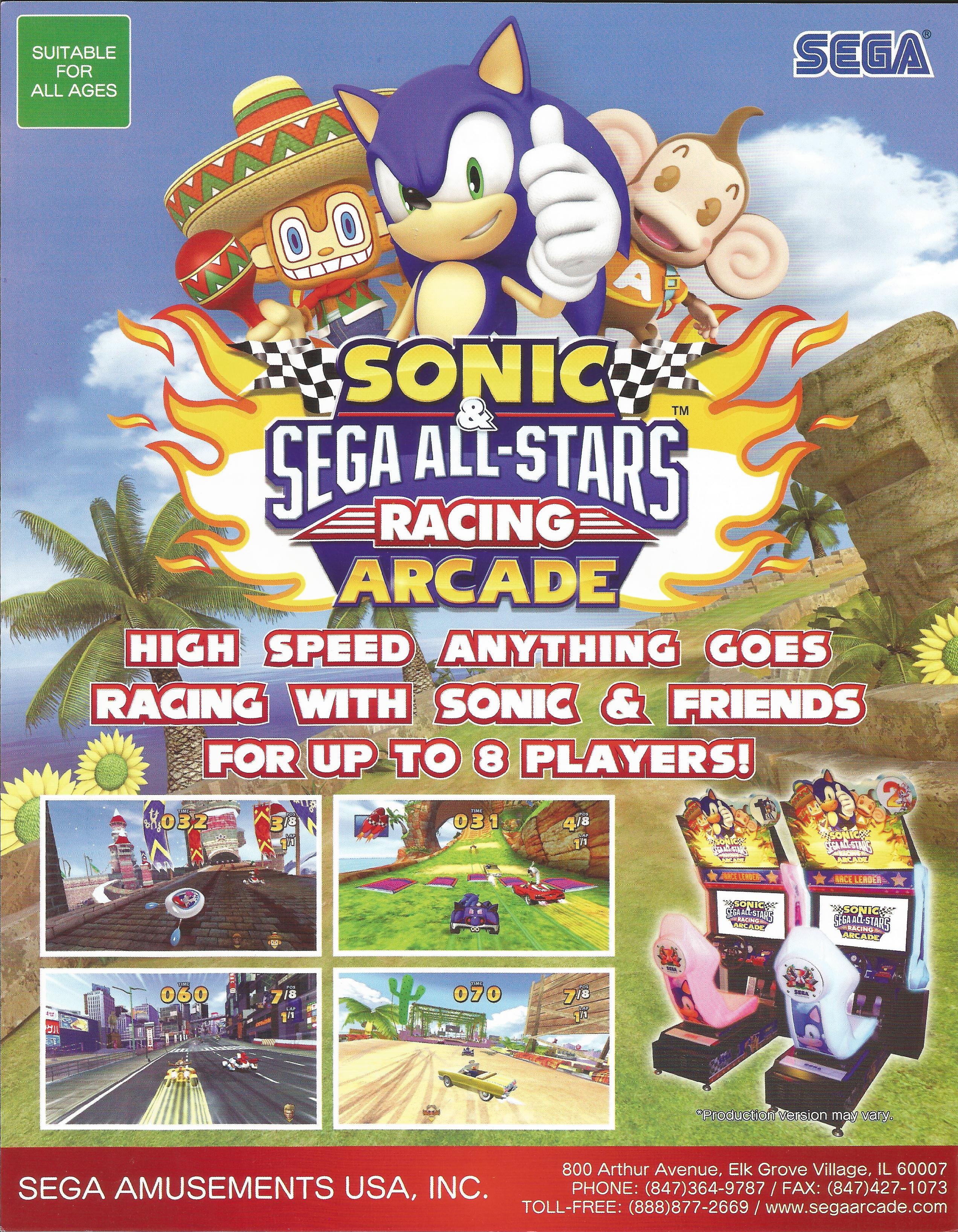 Sonic and Sega All Stars Racing Arcade