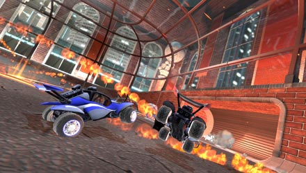 Supersonic Acrobatic Rocket-Powered Battle-Cars