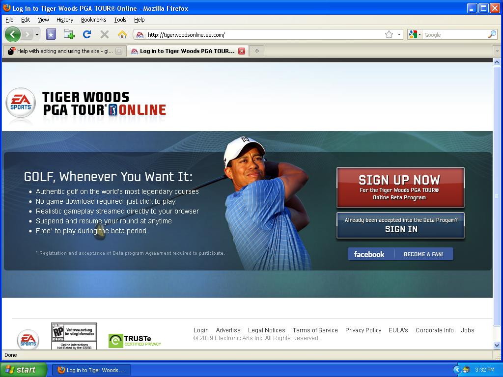 Tiger Woods PGA Tour Online