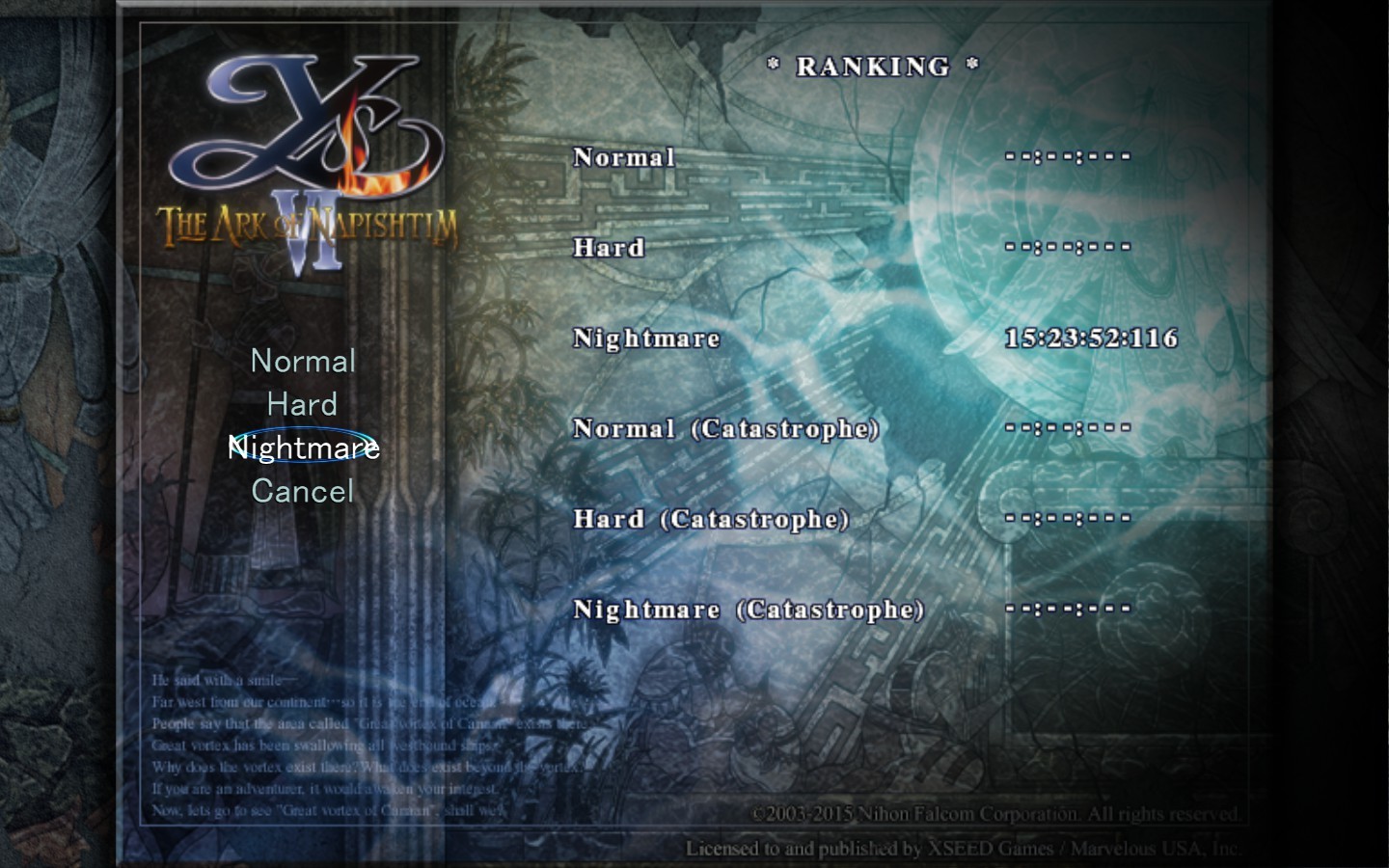 Ys VI: The Ark of Napishtim